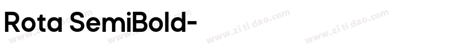 Rota SemiBold字体转换